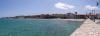 Blick auf Pefkochori vom Strand aus